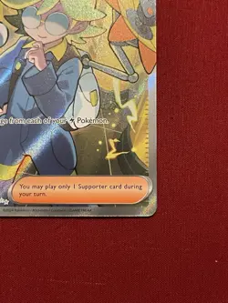 Pokemon TCG Clemont's Quick Wit 229/191 Full Art Holo Ultra Rare Crimp Error - Image 4