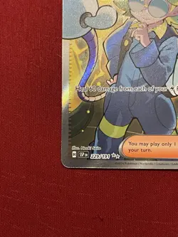 Pokemon TCG Clemont's Quick Wit 229/191 Full Art Holo Ultra Rare Crimp Error - Image 5