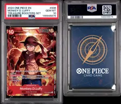 2024 One Piece English Monkey D. Luffy #006 Treasure Booster PSA 10 GEM MINT - Image 3