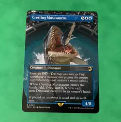 Magic the Gathering MTG Cresting Mosasaurus REX 2 Borderless Rare Mint - Image 1