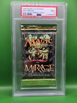 MTG 1996 Mirage Pack PSA 9!!! Vintage Foil Pack- Jungle Troll!! - Image 1