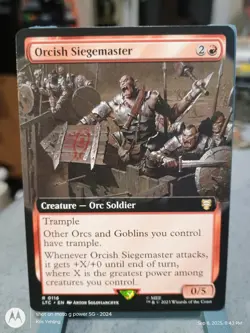 MTG Orcish Siegemaster Extended Art - The Lord of the Rings Commander #116 - Image 1