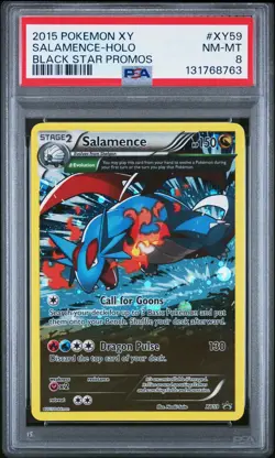 2015 POKEMON XY BLACK STAR PROMOS SALAMENCE #XY59 HOLO PSA 8 NM #131768763 - Image 1