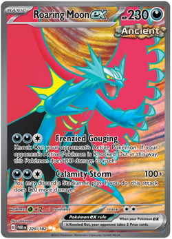Pokemon - 229/182 Roaring Moon ex - Paradox Rift - Full Art - NM/M - Image 1