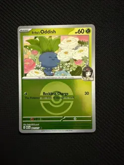 Erika's Oddish (Poke Ball) 001/217 Holo Ascended Heroes Pokemon Reverse Holo NM - Image 1