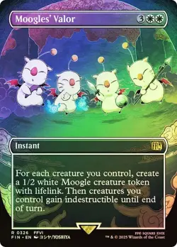 Moogles' Valor Foil Borderless Final Fantasy NM MTG - Image 1