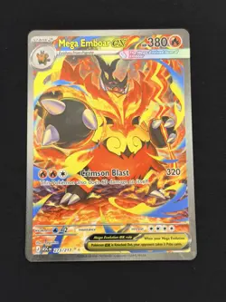 Pokemon Ascended Heroes Mega Emboar ex SIR Special Illustration 273/217 NM - Image 1