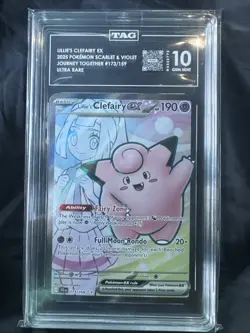 Pokemon TCG Lillie's Clefairy EX Journey Together 173/159 TAG 10 - Image 1