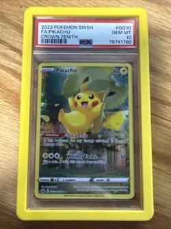 Pokemon Pikachu GG30 Crown Zenith PSA 10 With Guard - Image 1