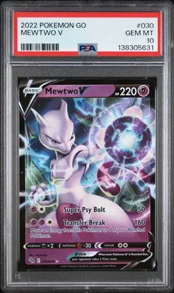 2022 POKEMON GO #030 MEWTWO V PSA 10 - Image 1