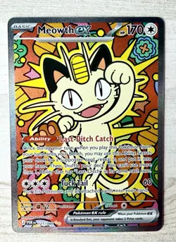Meowth Ex Illustration Rare Full Art 121/088 | Pokemon | Perfect Order - Image 1