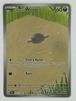 Pokemon TCG Paldean Wooper 221/193 Illustration Rare S&V Paldea Evolved - Image 1