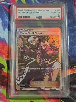 2017 Pokemon Sun & Moon Full Art Team Skull Grunt #149 PSA 10 - Image 1