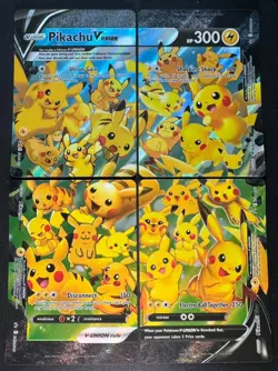Pokemon Sword & Shield Promo Pikachu V-Union Set Ultra Rare Holo Near Mint - Image 1