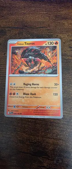 Paldean Tauros 028/193 Uncommon Paldea Evolved Pokemon Near Mint - Image 1