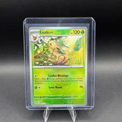 Leafeon Pokemon Prismatic Evolutions 005/131 Master Ball Holo SV LP - Image 1