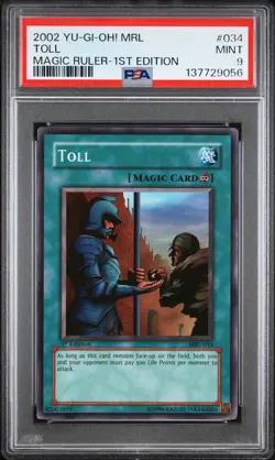 2002 YU-GI-OH! MRL-MAGIC RULER 1ST ED #034 TOLL PSA 9 - Image 1