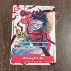 One Piece TCG Monkey D. Luffy 3rd Anniversary Promo Alt Art ST01-012 - Image 1