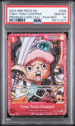 ONE PIECE TONY TONY CHOPPER 2023 PREMIUM CARD COLLECTION FILM RED #006 PSA 10 - Image 1