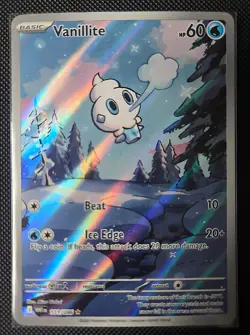 Vanillite 111/086 Holo Illustration Rare White Flare Pokemon Cards - Image 1