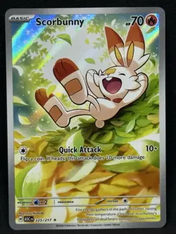 Scorbunny 225/217 IR Ascended Heroes Illustration Rare Pokemon Card NM/M - Image 1