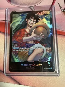 Monkey D. Luffy ST08-001 Leader Foil Starter Deck 8 One Piece Card English - NM - Image 1