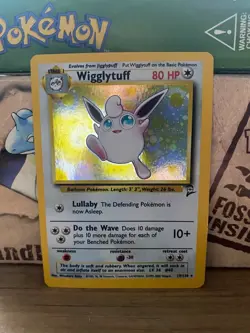 1999 Holographic Wigglytuff Base Set Card 19/130 NM - Image 1