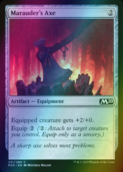 x1 FOIL Marauder's Axe MTG 231/280 M20 M/NM 1x - Image 1