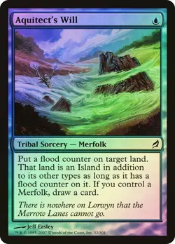 Lorwyn MTG FOIL Aquitect's Will Magic - Image 1