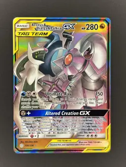 Pokemon TCG Arceus & Dialga & Palkia GX TAG TEAM 156/236 SM Cosmic Eclipse Holo - Image 2