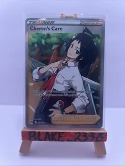 Pokemon TCG Cheren's Care Sword & Shield: Brilliant Stars 168/172 Holo NM - Image 1