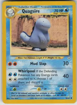 Pokemon TCG Quagsire Common Neo Revelation 48/64 - Image 1