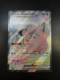 Pokemon Lillie's Clefairy ex 173/159 Full Art Journey Together Ultra Rare NM/M - Image 3