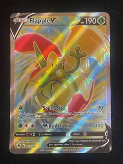 Pokemon Flapple V (Full Art) Ultra Rare SWSH05: Battle Styles 143/163 NM - Image 1