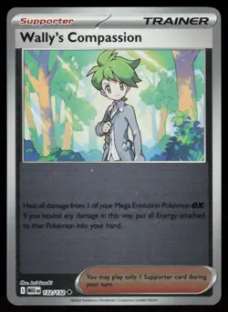 Wally's Compassion 132/132 Uncommon Mega Evolution Pokemon Reverse Holo NM - Image 1