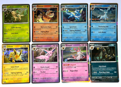 Pokemon TCG: Prismatic Evolutions Eeveelutions Complete Holo Rare Set of 8 NM - Image 1