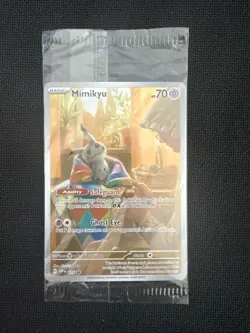 Pokemon TCG Mimikyu 075 S&V Paldean Fates ETB Black Star Promo Sealed - Image 1