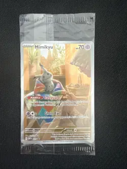Pokemon TCG Mimikyu 075 S&V Paldean Fates ETB Black Star Promo Sealed - Image 2