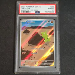 PSA 10 Larvitar 203/197 Pokemon Sv03: Obsidian Flames Illustration Rare - Image 1