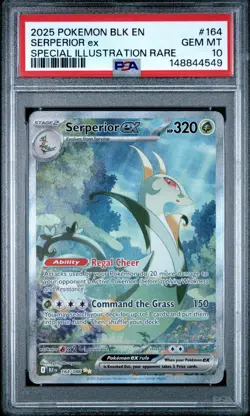2025 POKEMON BLK EN-BLACK BOLT SPECIAL ILLUSTRATION RARE SERPERIOR EX PSA 10 - Image 1