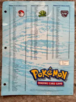 Pokemon Vintage 1999 Base Set A4 Binder With Original Checklist Snorlax WOTC - Image 4