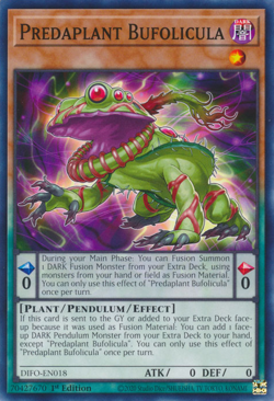 Predaplant Bufolicula DIFO-EN018 1st ED Yu-Gi-Oh! - Image 1