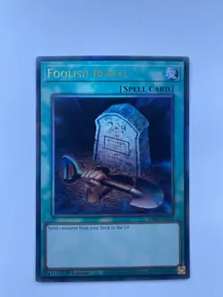 RA02-EN049 Foolish Burial : Ultimate Rare Card : 1st Edition : YuGiOh - Image 1