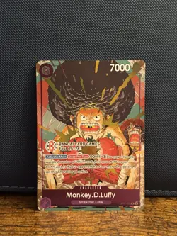 One Piece TCG Monkey D Luffy Bandai Fest 25-26 OP07-073 Afro Luffy promo - Image 1