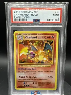 Pokemon TCG XY Evolutions Charizard 11/108 Holo Rare Card PSA 9 Mint - Image 1