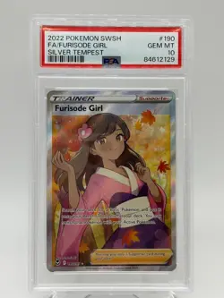 2022 Pokemon Silver Tempest Furisode Girl Full Art #190 PSA 10 - Image 1