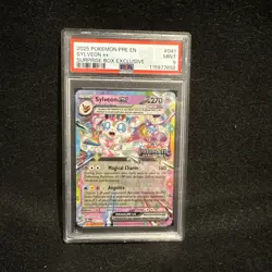 Sylveon EX 041/131 Prismatic Evolutions Stamped - PSA 9 Mint Pokemon TCG - Image 1