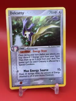 2007 Pokemon Delcatty 8/108 Holo EX Power Keepers W/Galaxy Swirl!! 💫 - Image 4