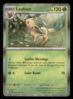 Leafeon SV: Prismatic Evolutions #005/131 Holo Rare Pokemon NM - Image 1