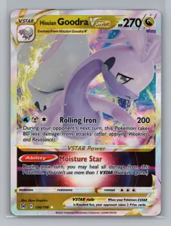 Pokemon Sword Shield Lost Origin Hisuian Goodra VSTAR Full Art NM #136/196 8711 - Image 1